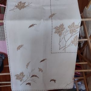 Vintage Ecru tablecloth with hand embroidery